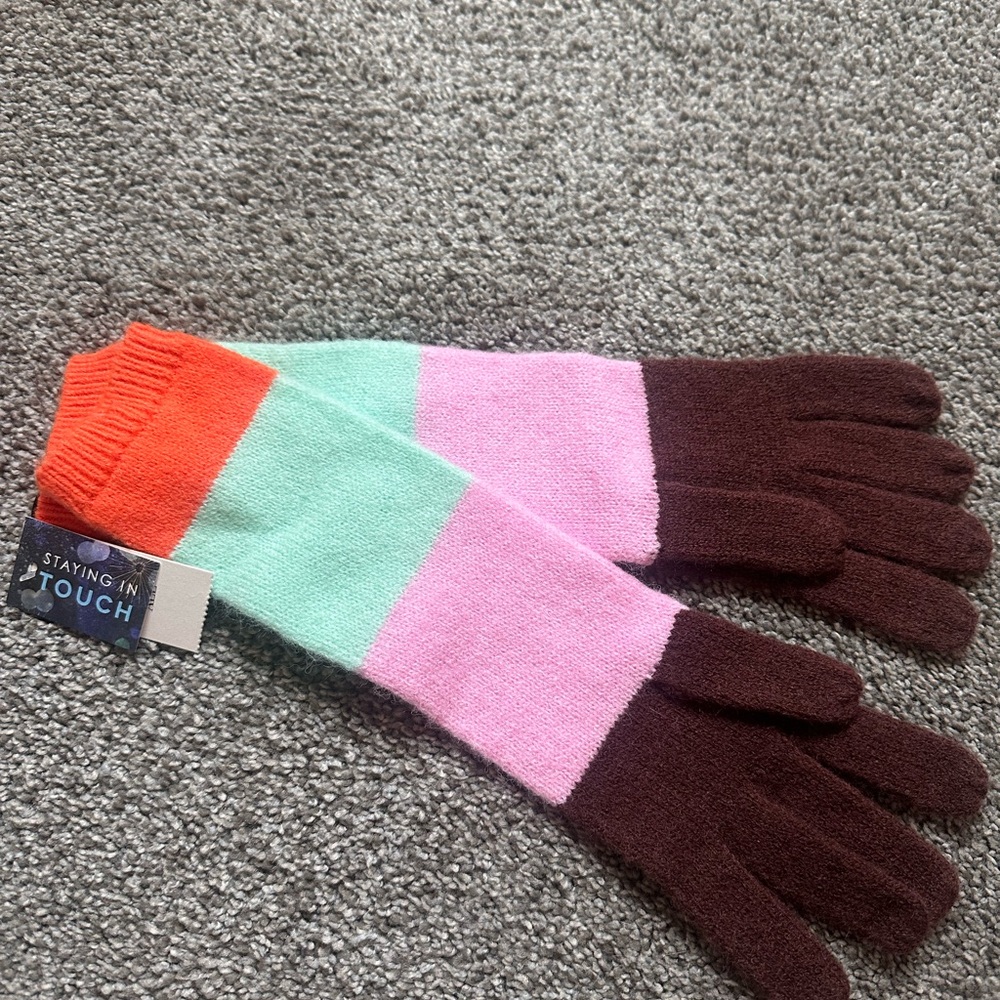 Anthropologie Kids' Multicolor Mittens - Orange, Mint, Pink, Brown